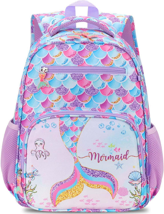 RHCPFOVR Kids Backpack for Girls - Girls Backpack 3-8 Ages Butterfly for Kids 15 Inch School Bookbag for Kindergarten Elementary School Bookbag for Girl 1st 2nd Grade