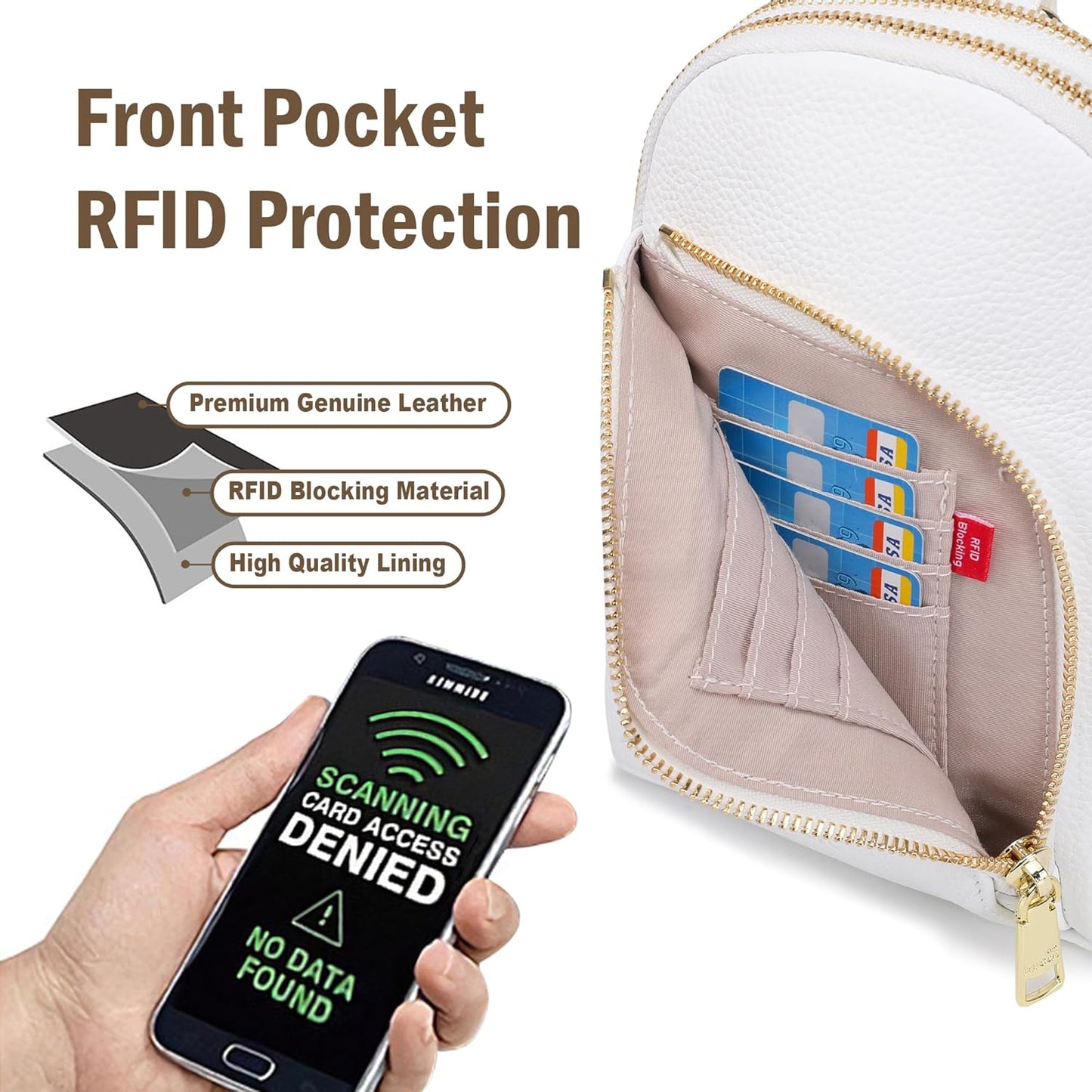 INICAT RFID Blocking Sling Bag Anti Theft Crossbody Bags for Women Travel Fanny Pack Cross Body for Woman Chest Bag
