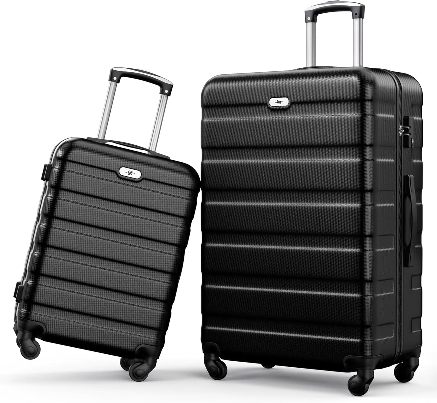 Suitour Luggage Sets 2 piece, Lightweight Luggage Set with Spinner Wheels, 19/27 inch Travel Suitcase Set