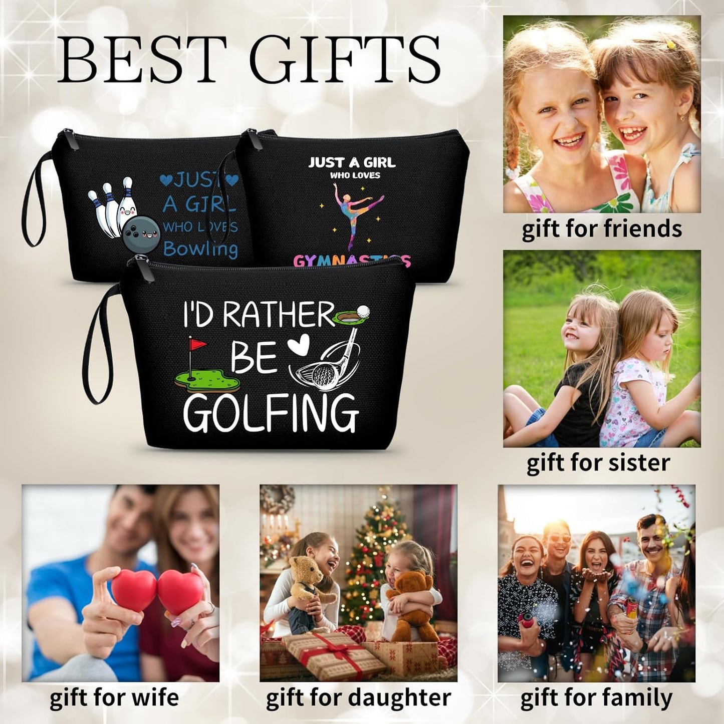 Golf Gifts,Golf Accessories,Golf Gifts for Women,Small Makeup Bag Travel,Must Have Golf Accessories,Cool Gifts for Golfers,Birthday Gifts for Teen Girls