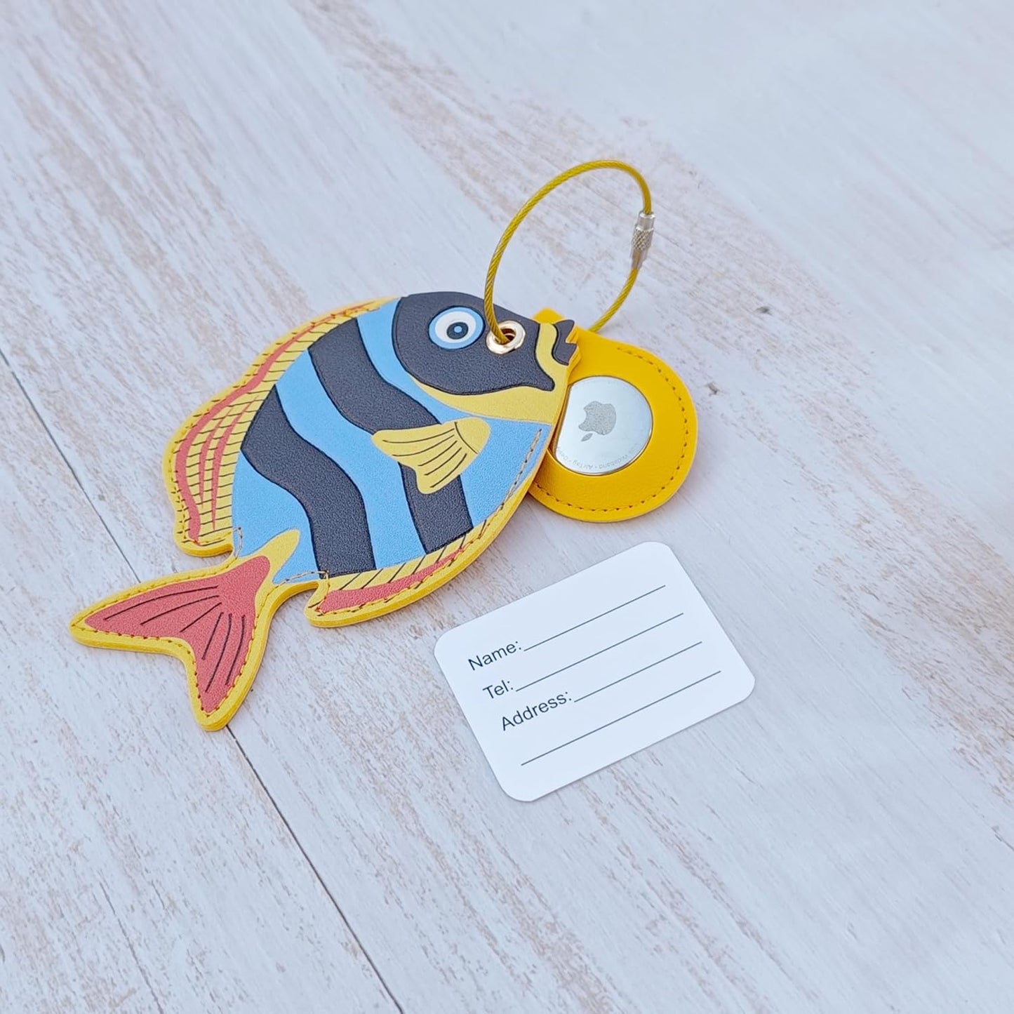 Luggage Tags for Suitcases, Faux Leather Cute & Funny Travel Suitcases Tag with ID Label,Stainless Steel Loop