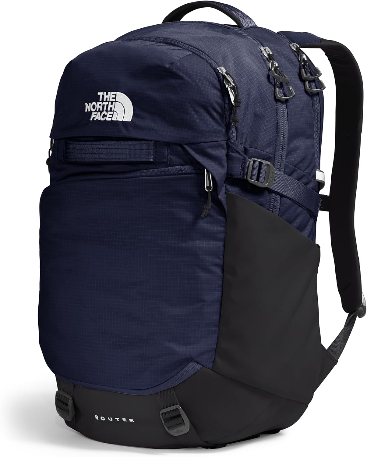 The North Face Router Everyday Laptop Backpack | Daypack with Water Repellent Finish, 17" Laptop Sleeve, Reflective Details, TNF Navy/TNF Black-NPF, One Size