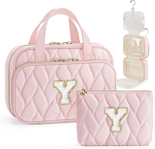 YOOLIFE 13 14 15 16 17 18 19 Year Old Girls Birthday Gifts - Hanging Toiletry Bag, Personalized Gifts for Women Teen Girls Daughter Sister Friends, Letter Y, Purple