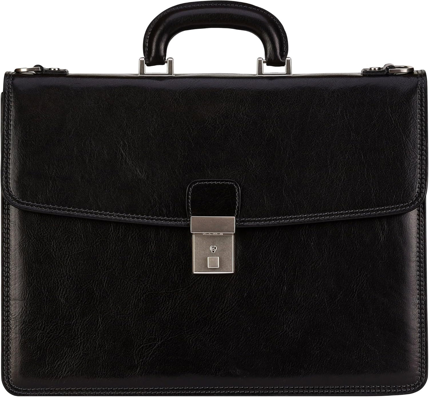 Time Resistance Leather Briefcase - Italian Handmade Leather Laptop Bag - Handbag for Men