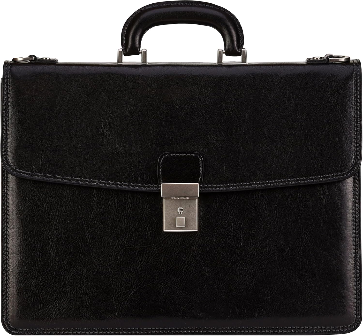 Time Resistance Leather Briefcase - Italian Handmade Leather Laptop Bag - Handbag for Men