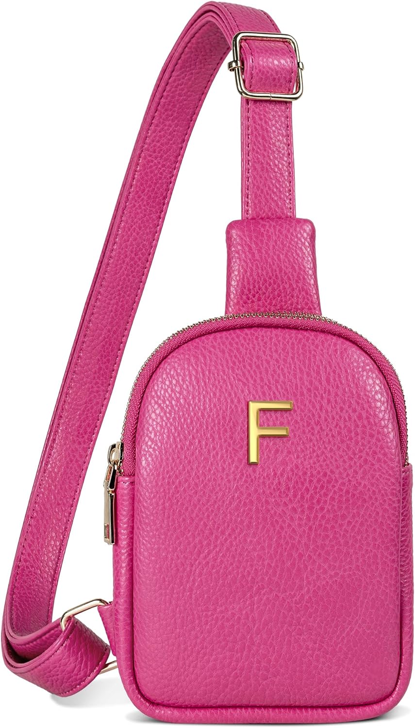 Personalized Gifts for Teens Women Besties, Leather Waterproof Cross Body Purse, Small Cellphone Bag, Cool Trendy Stuff for Friends Daughter Granddaughter, Crossbody Bag with Initial Letter