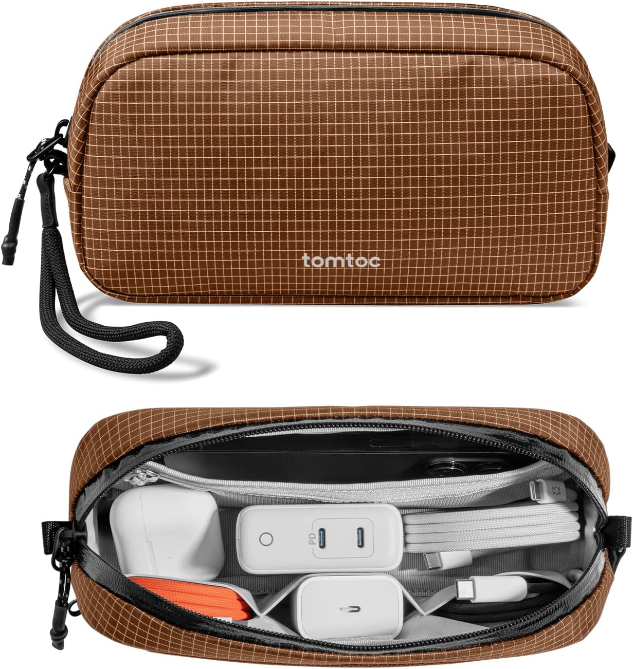 tomtoc Electronics Organizer Travel Case Performance, Water Resistant Bag Cable Tech Pouch