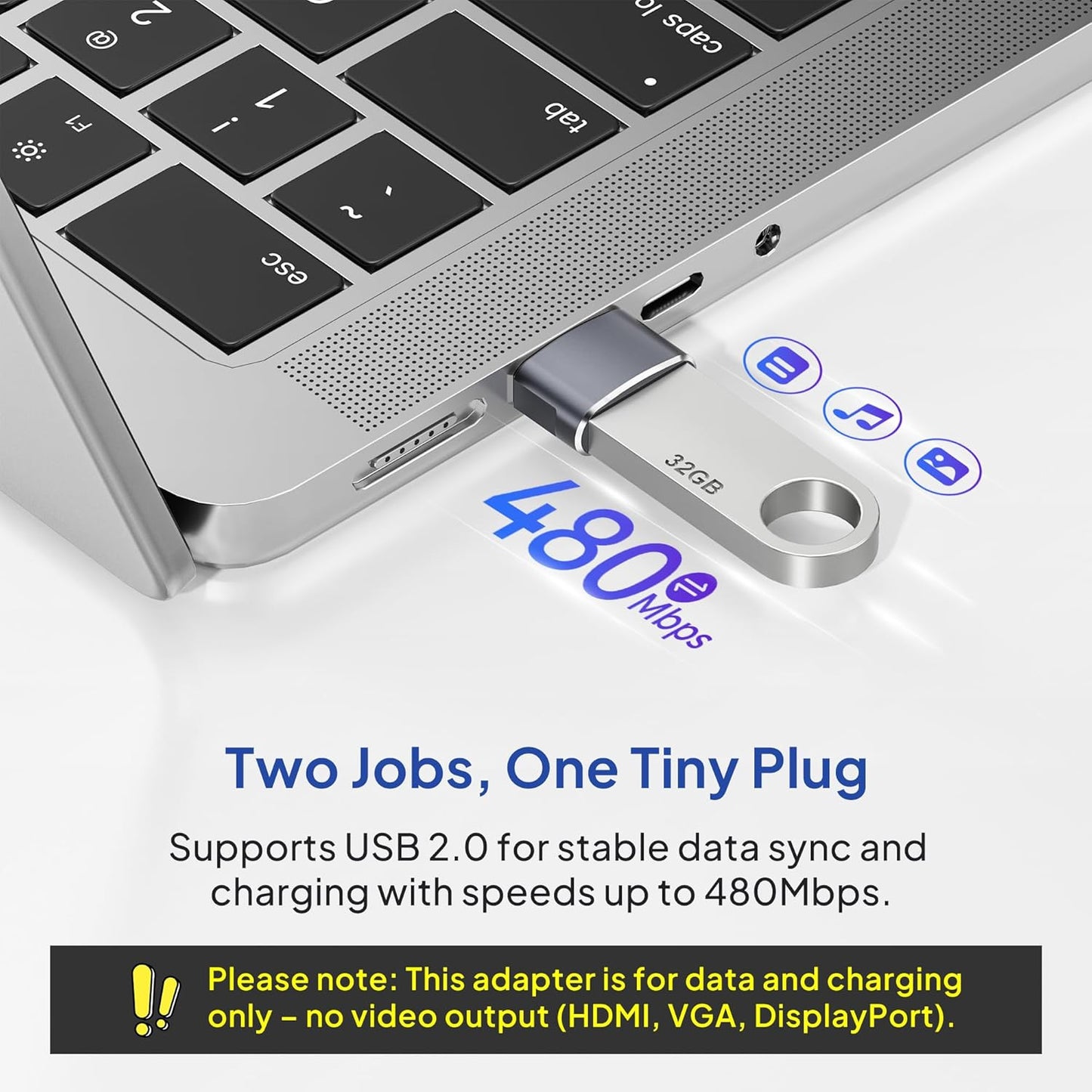 Elebase for Samsung Galaxy Z Flip 7 Adapter,USB to USB C Adaptor 4Pack,Type C Female to A Male Cable Converter for Z Fold Flip 7 6 5,A55 A54 A53 A52,Tab S10 S9 S8 A9 A8 Lite,Watch Ultra Classic Active