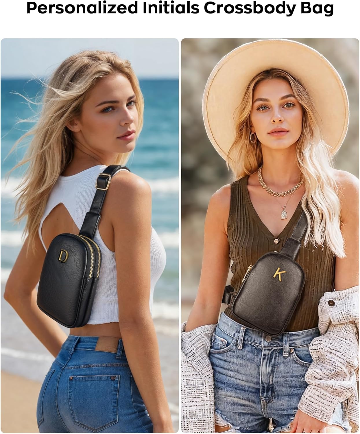 Birthday Gifts, Monogrammed Crossbody Purse for 8 9 10 11 12 13 14 15 16 Girls, Mini Sling Bag Crossbody for Women, Cool Stuff for Teen Girls, Teacher Appreciation Gifts, Stylish Trendy Stuff
