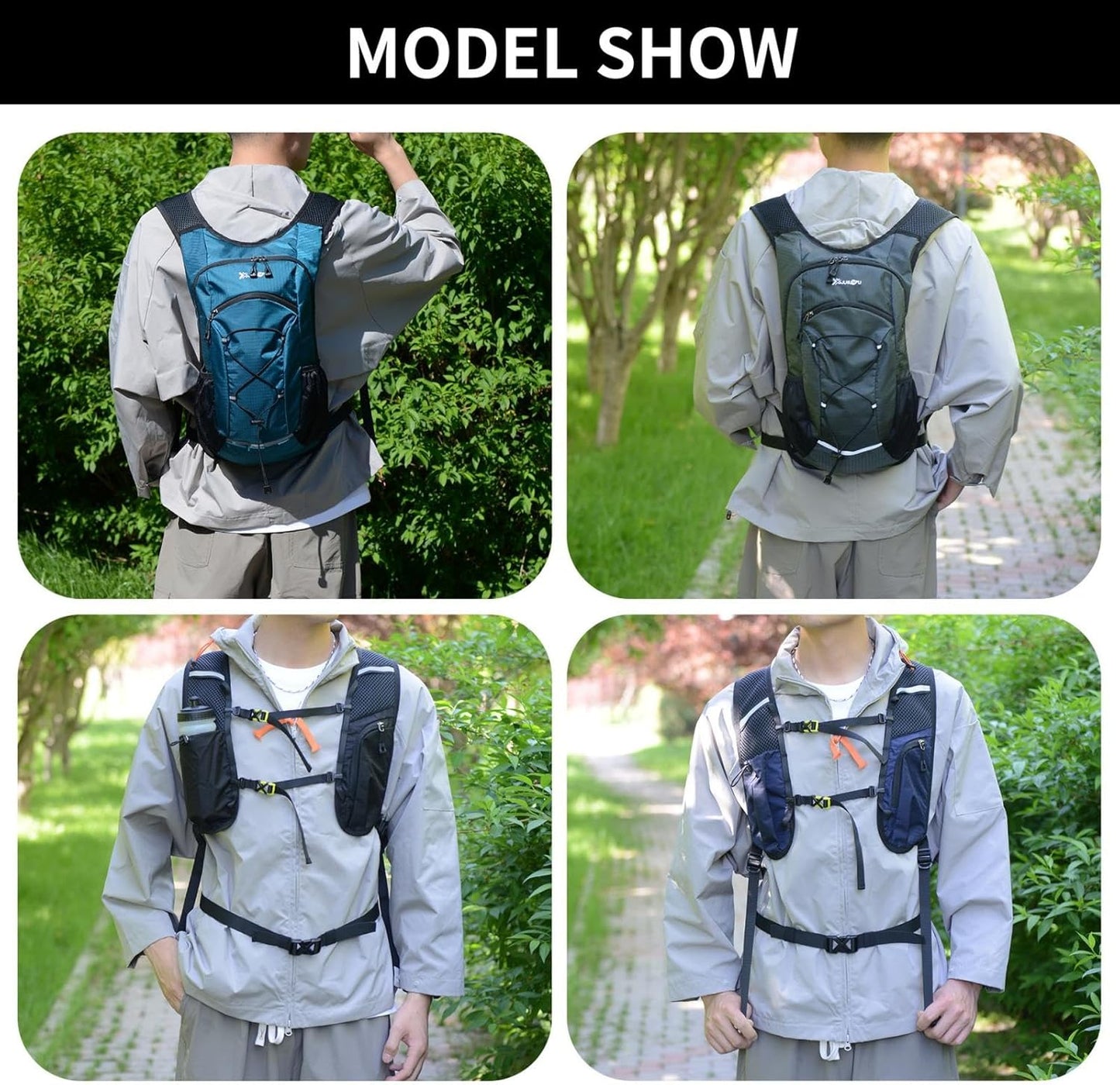 DOJUNS Hiking Backpack Lightweight Travel Backpack 20L Waterproof Hiking Daypacks Camping Backpack for Men Women (Lake Blue)