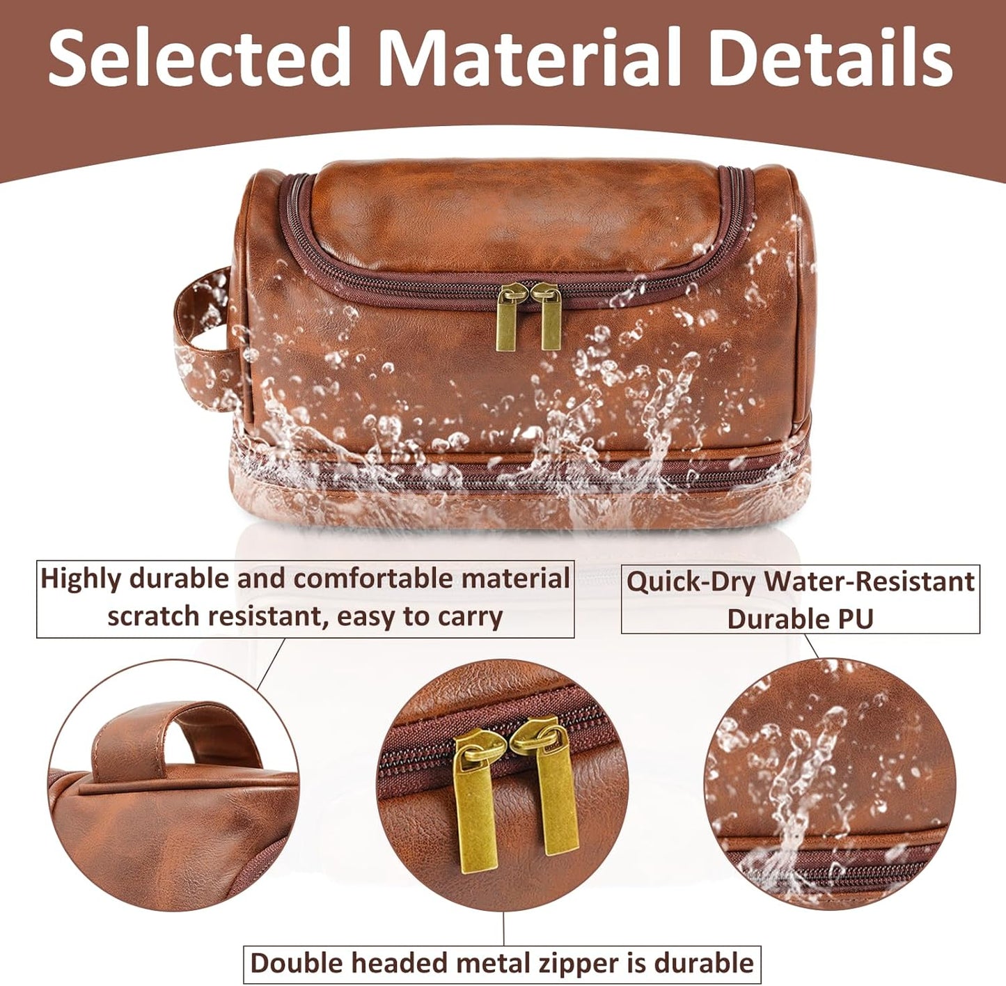 Personalized Toiletry Bag for Men,Gifts for Men,Christmas,Custom Leather Travel Bag Shave Kit,Engraved Pattern Text Dopp Kit,Ideas Gifts for him,Groomsmen,Anniversary,Dad,son,Husband,Father
