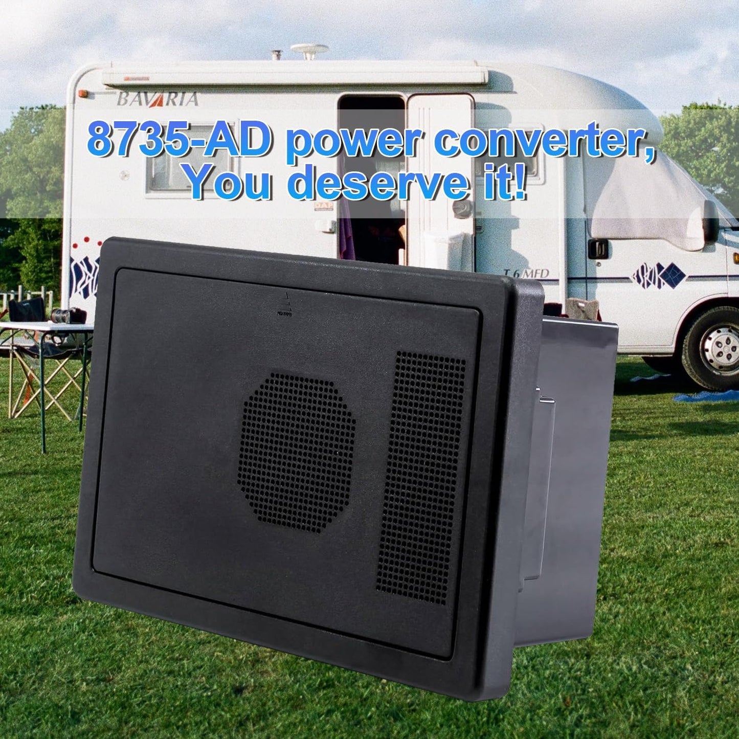 WF8735-AD Power Converter/Charger, Black 30 Amp Power Center,30/35 Amp DC Output, 30 amp rv Converter Battery Chargers for rv,Camper,caravans,Travel Trailer