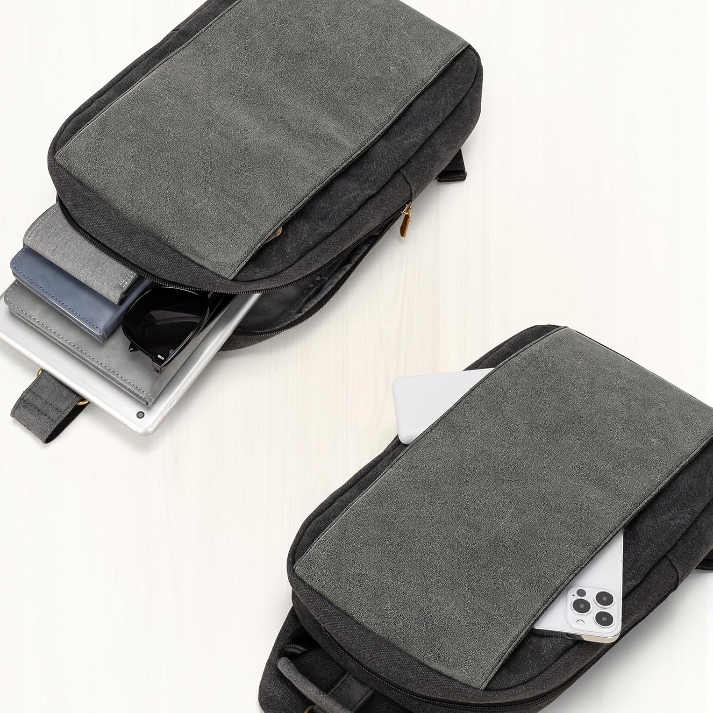 Canvas Messenger Bag Sling Bag Crossbody Shoulder Bag for Men Women Travel Work Satchel Bags