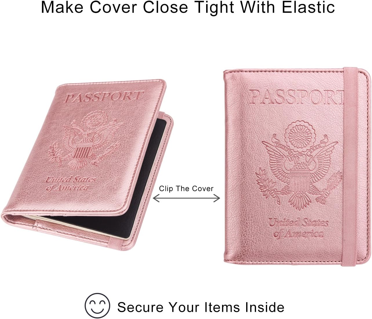 WALNEW Passport Holder for Travel, RFID Passport Cover Wallet for Women Men, PU Leather Passport