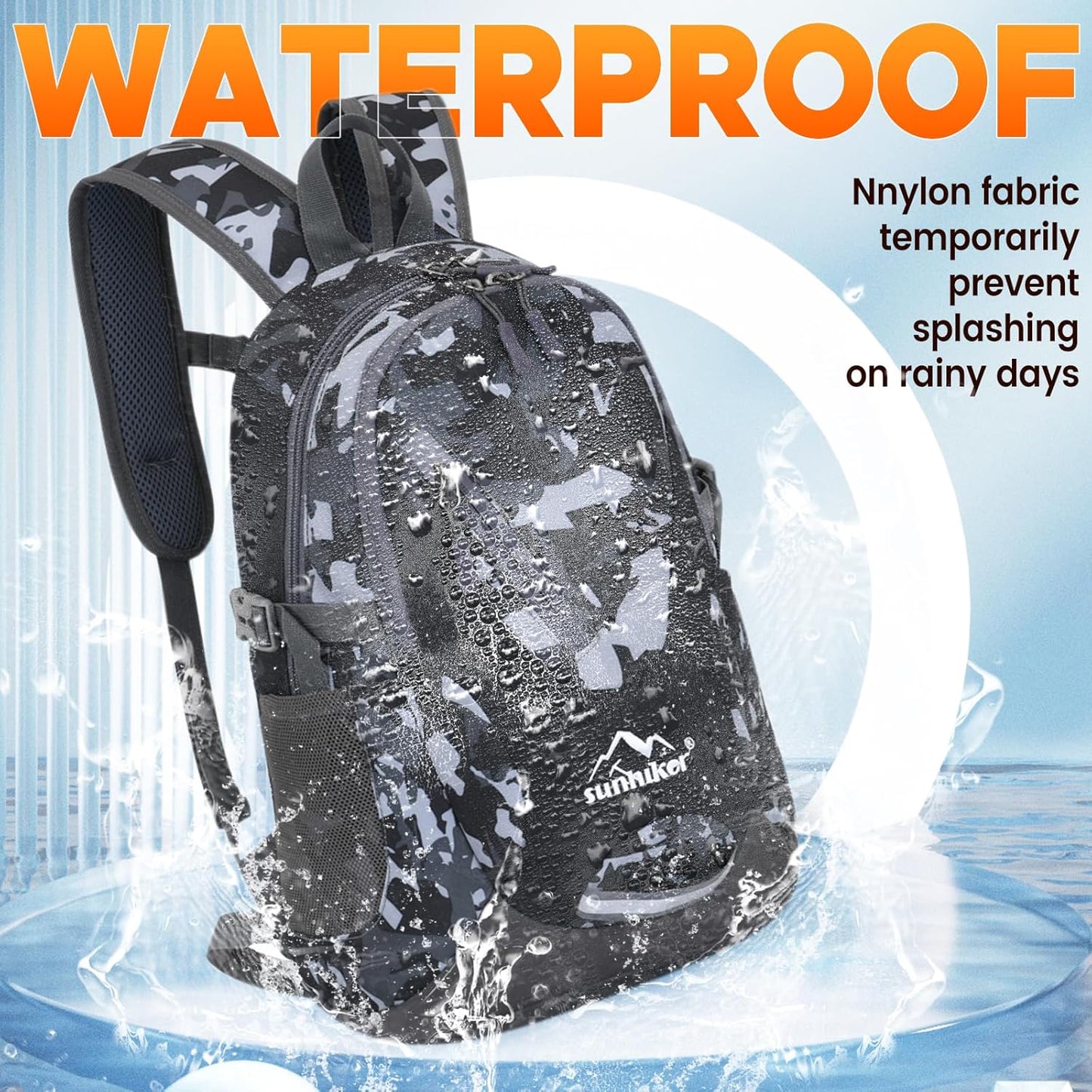 sunhiker Small Hiking Backpack Women Men 20L Lightweight Travel Backpack Daypack Casual Backpack For Cycling Outdoor Camping