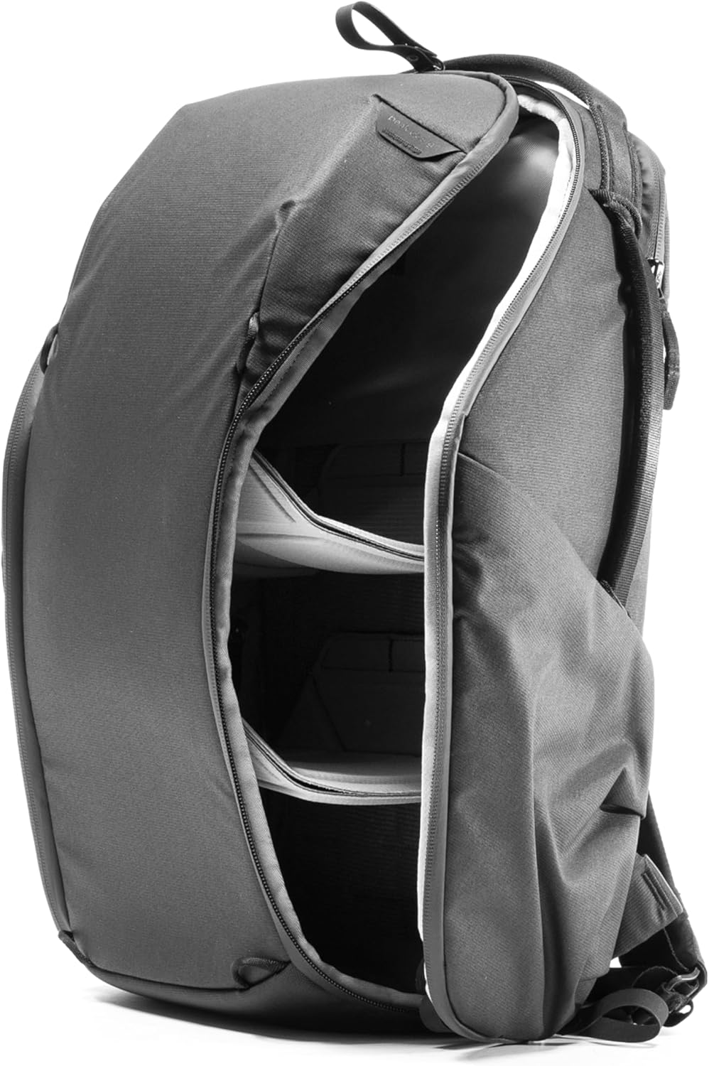 Peak Design Everyday Backpack Zip 20L, Black, 270-Degree Zip, Dual Side Pockets, FlexFold Dividers