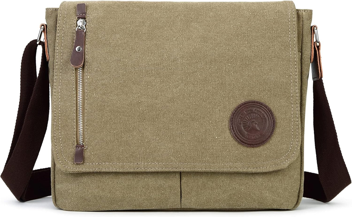 Sechunk Canvas Small Messenger Bag Vintage Shoulder bag Everyday Purse Crossbody bag for men women