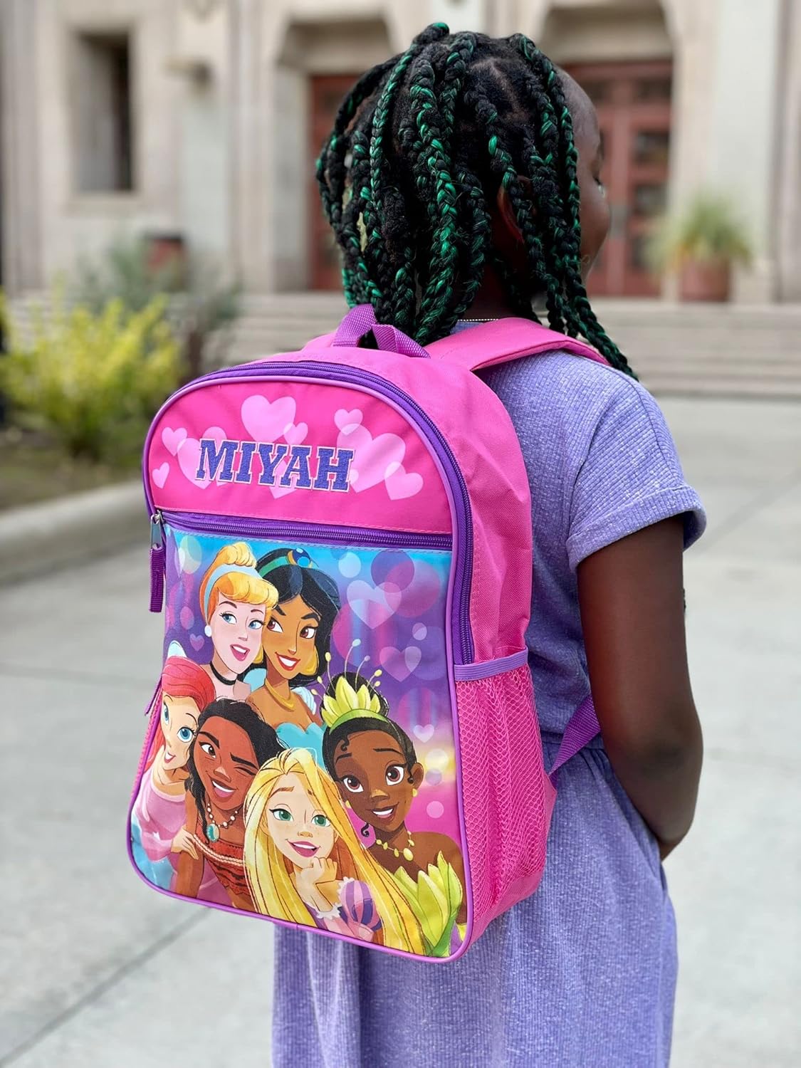 Personalized 16 Inch License School Backpack - Princesses Squad