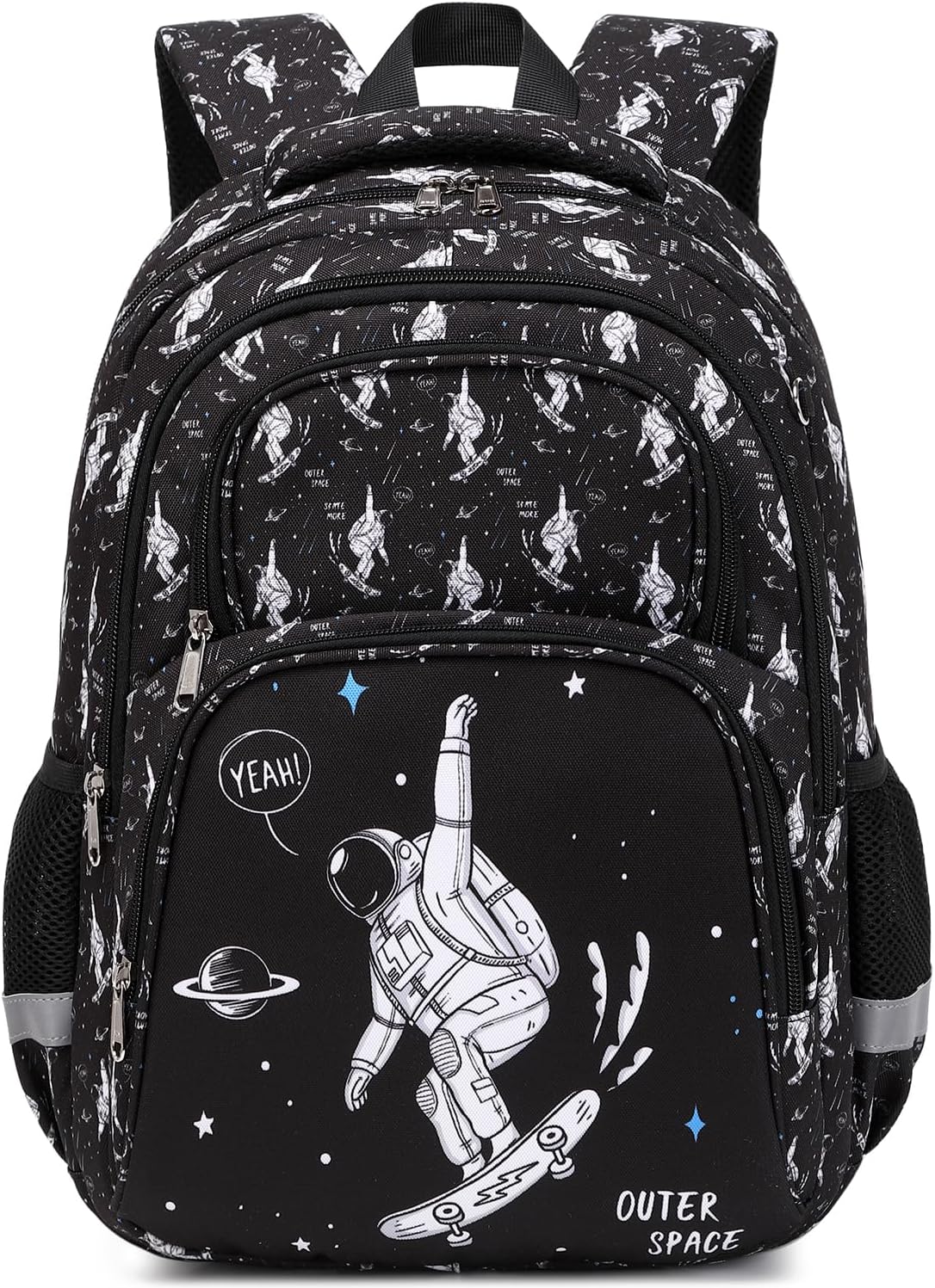 abshoo Cute Astronaut Kids School Backpack For Boys Elementary Kindergarten School Bag (Astronaut Black)
