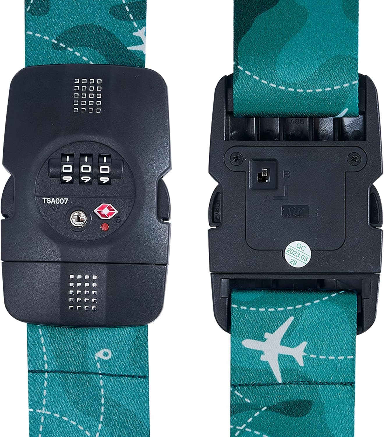 Travelkin Luggage Straps TSA Approved - Adjustable Cross Suitcase Straps with TSA Lock, Reinforced