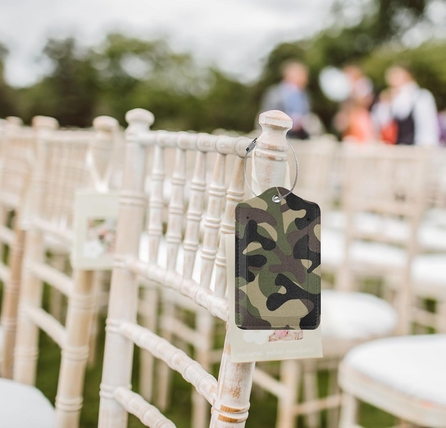 2 Pcs Camouflage Luggage Tag for Suitcases, Funny Camo Tags, Cruise Ship Essential Travel Gift for Men Women Couples, Army Military Birthday Party Decorations, Christmas Unique Ideas Gift