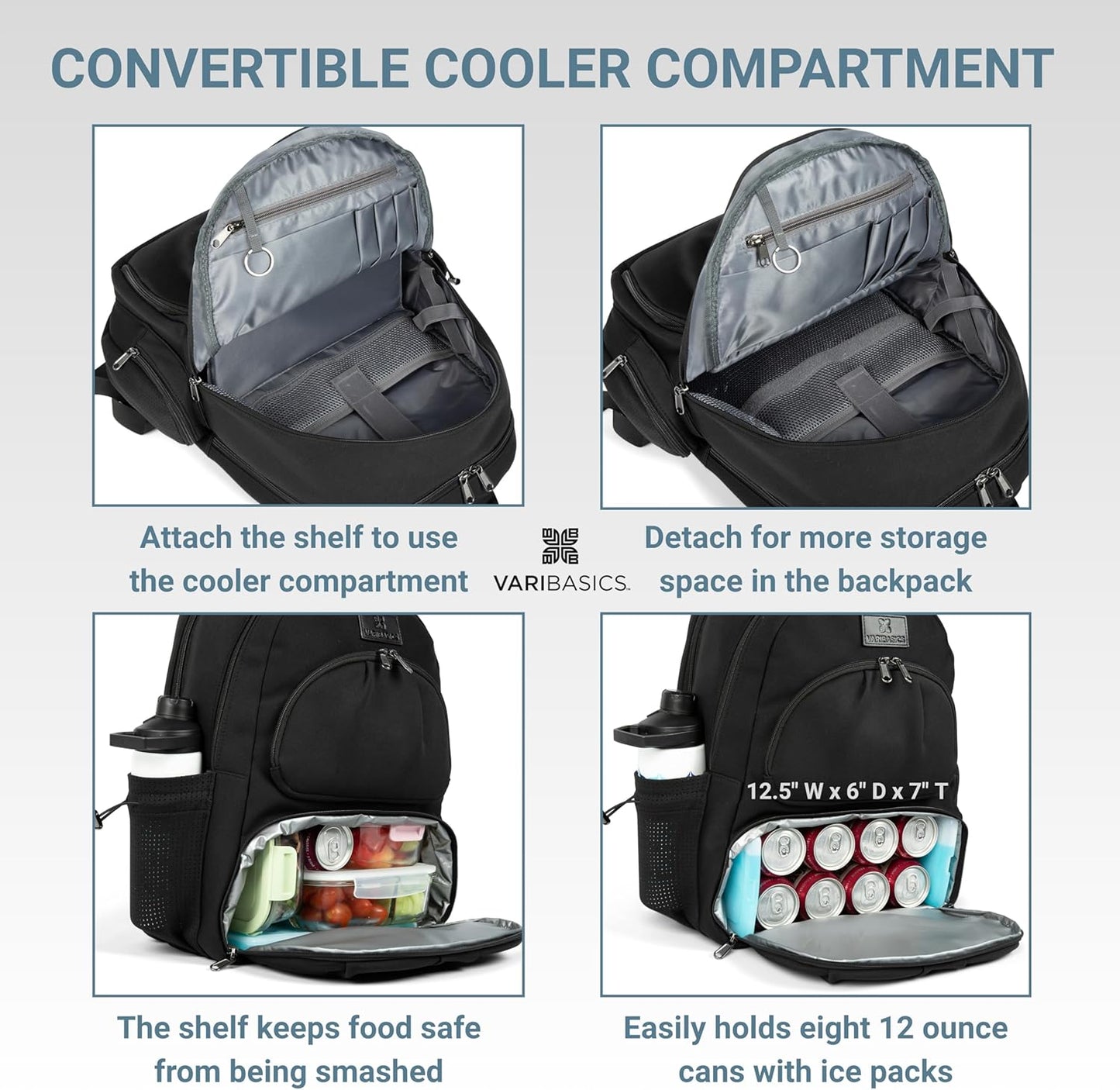 Alira Women’s Neoprene Laptop Backpack Set with Cooler Compartment & Coordinating Belt Bag, Premium Work Travel Backpack Fits 17” Laptop, Durable Large Bag, Office, Gym & Mom Life (Black)