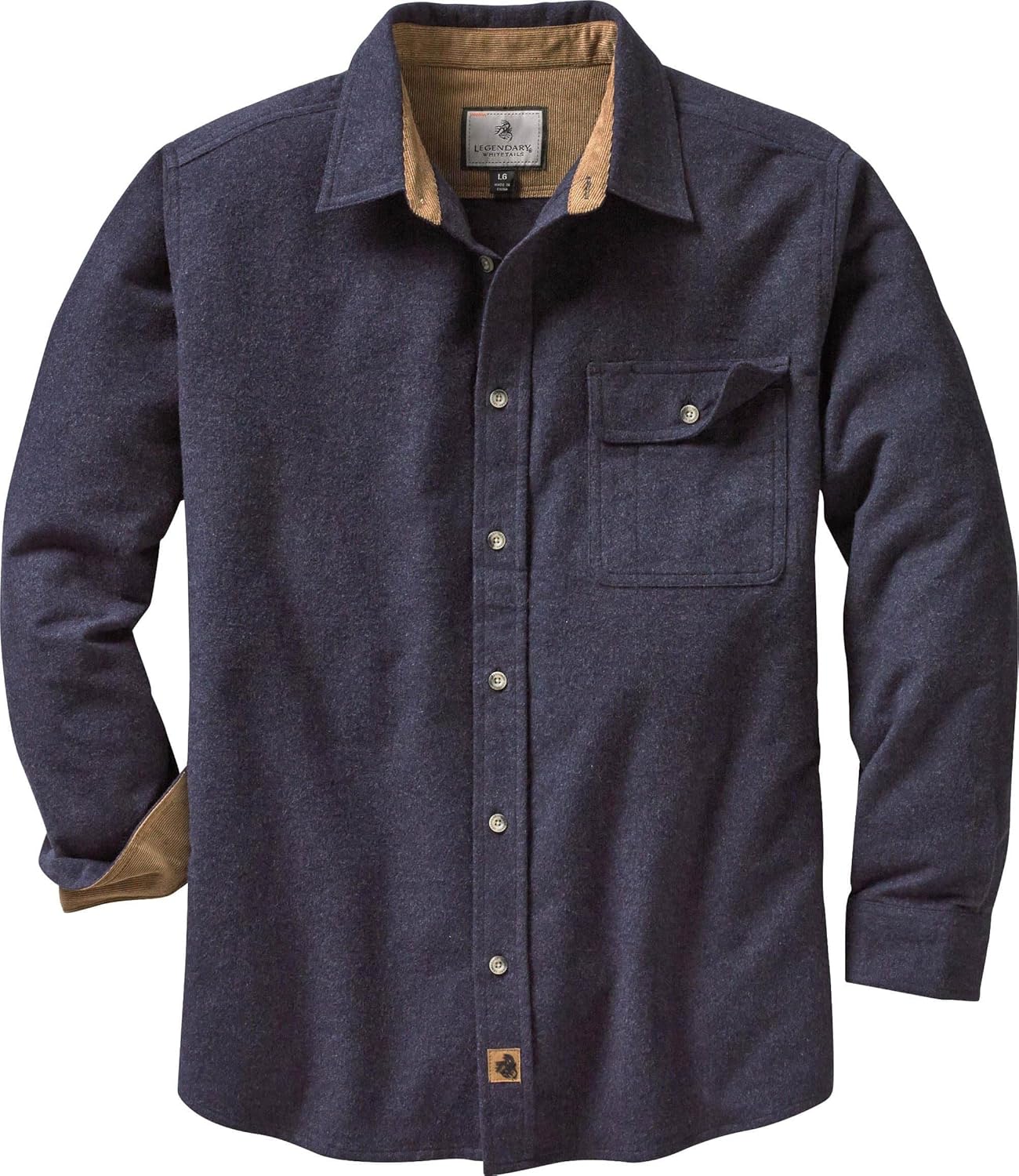 Legendary Whitetails Men's Flannel Shirt Long Sleeve Button Down 100% Cotton