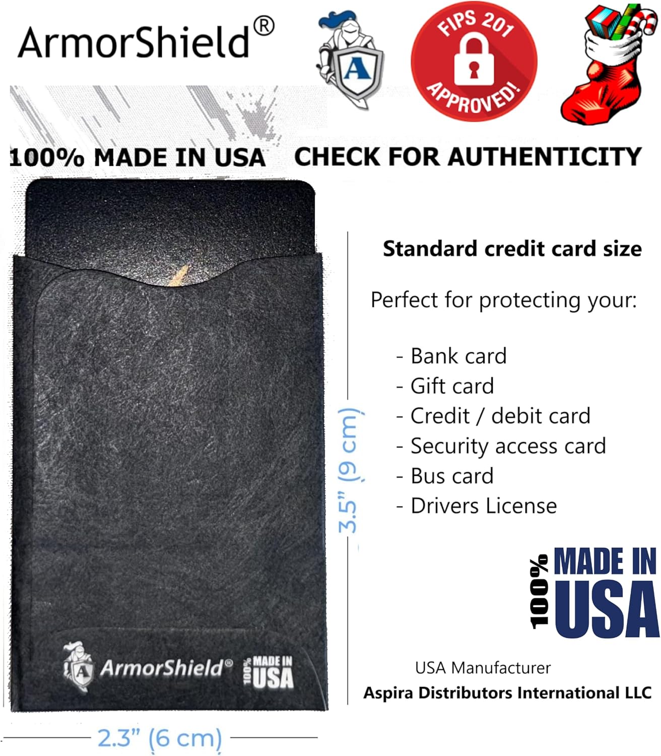 Semper Paratus Gear TYVEK RFID Blocking Credit Card Sleeves Protectors | 100% MADE IN USA - For Travel wallet, pocket or purse. Safeguard against identity theft (GRAY-5PACK)