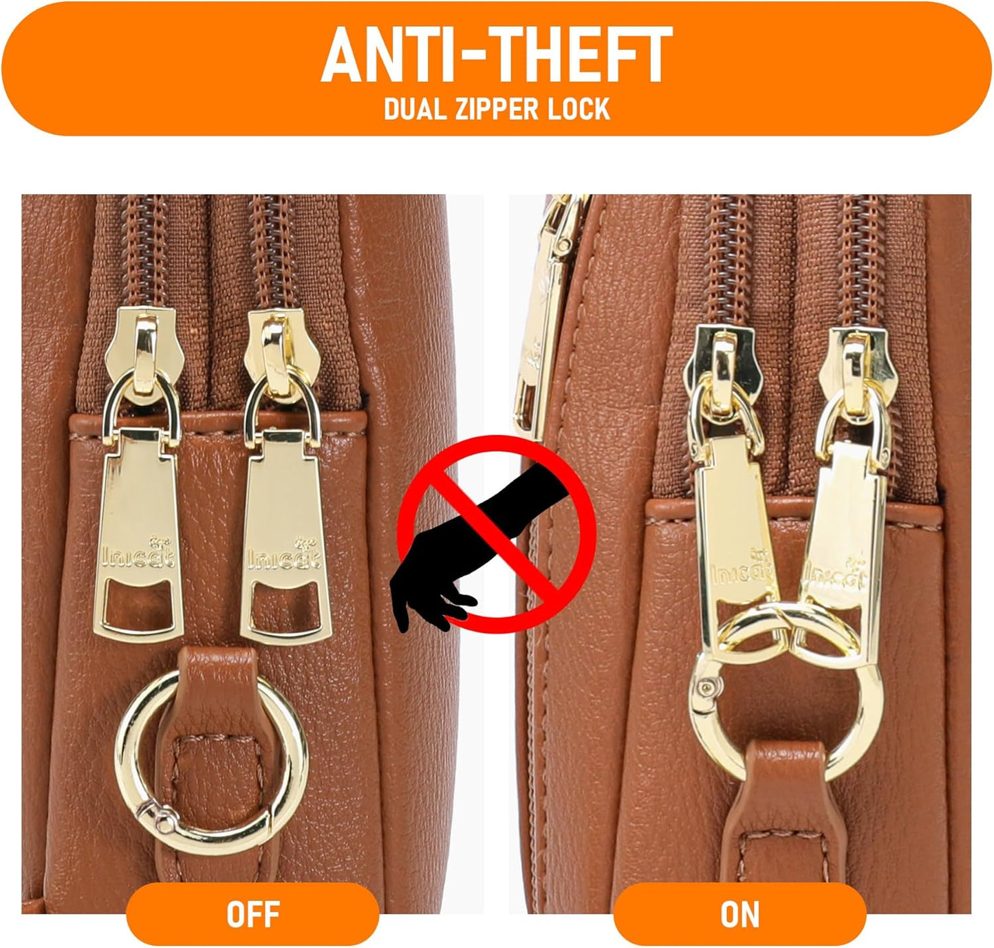 INICAT Travel Small Sling Bag Faux Leather Crossbody Bags Women Cross Body Bag Purses for Woman