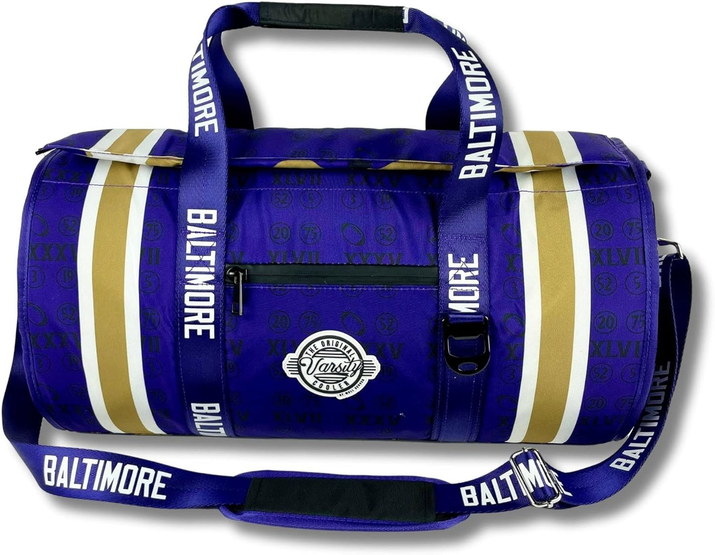 Varsity Cooler Baltimore Travel Party Duffel & Cooler – 30 Can Leakproof Insulated Tote Bag, Waterproof Soft compartment for Tailgating, Golf, Beach, Carry-On Luggage & Outdoor Sports