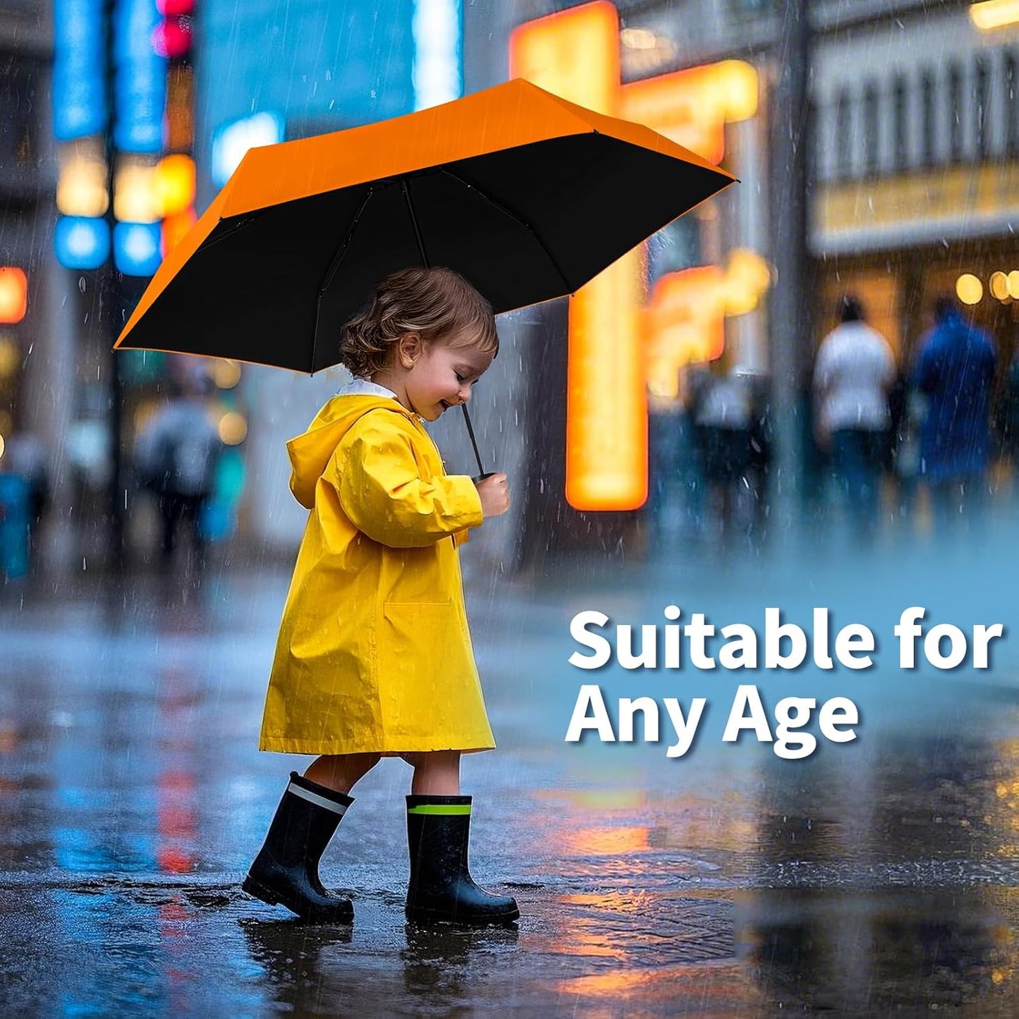 Yoobure Small Mini Umbrella with Case Light Compact Design Perfect for Travel Lightweight Portable Parasol Outdoor Sun&Rain Umbrellas