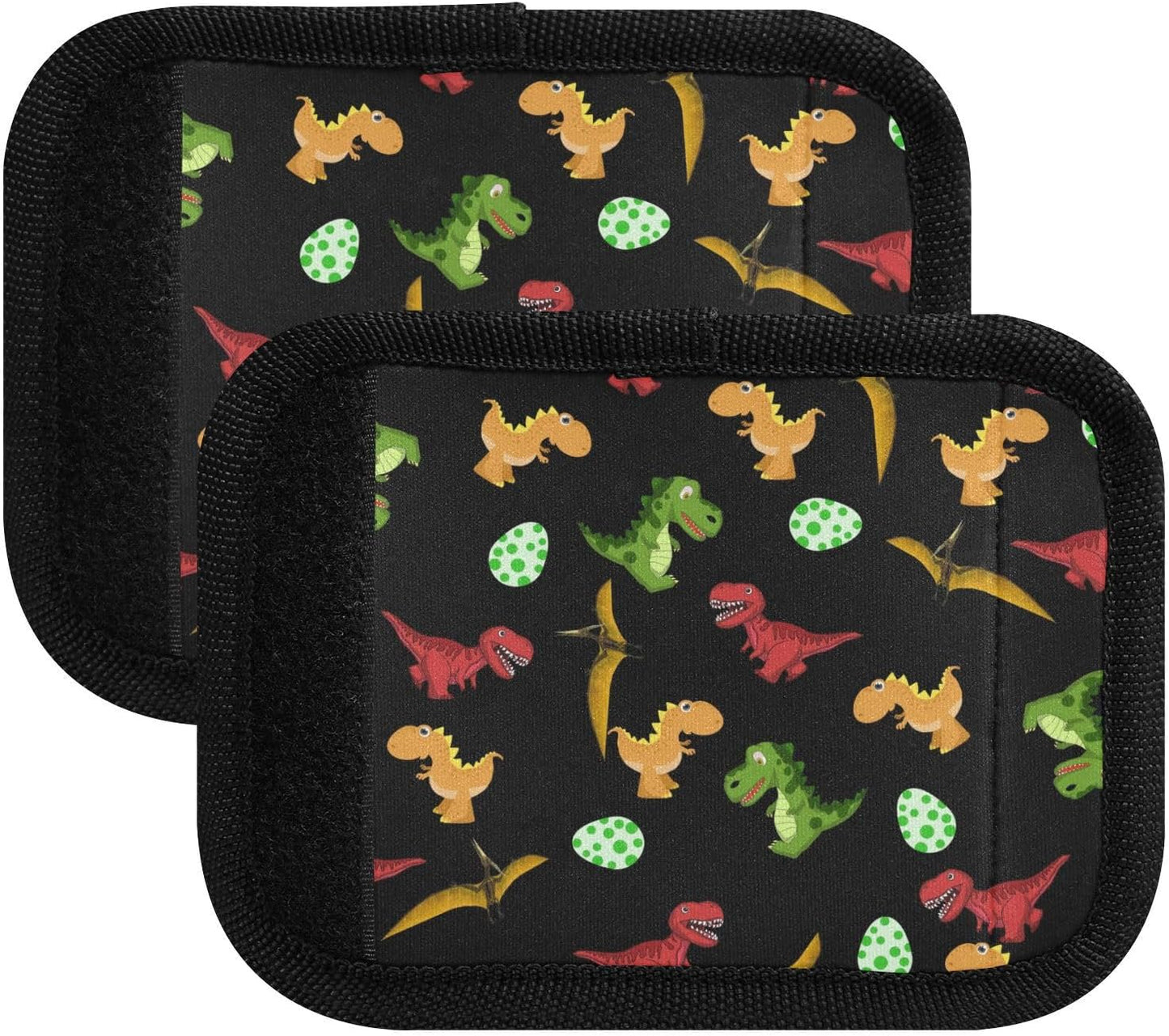 Dinosaurs 2 Pack Luggage Handle Wrap for Suitcase Luggage Identifier Travel Tags Handle Protection Sleeve Cover