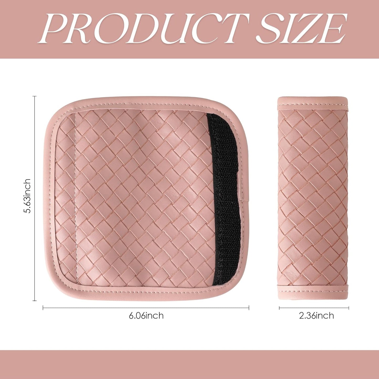Luggage Handle Wraps -Suitcase Handle Wraps Travel Bag Handle Covers Suitcase Identifier Luggage Makers Covers(3Pcs-Pale Pink)