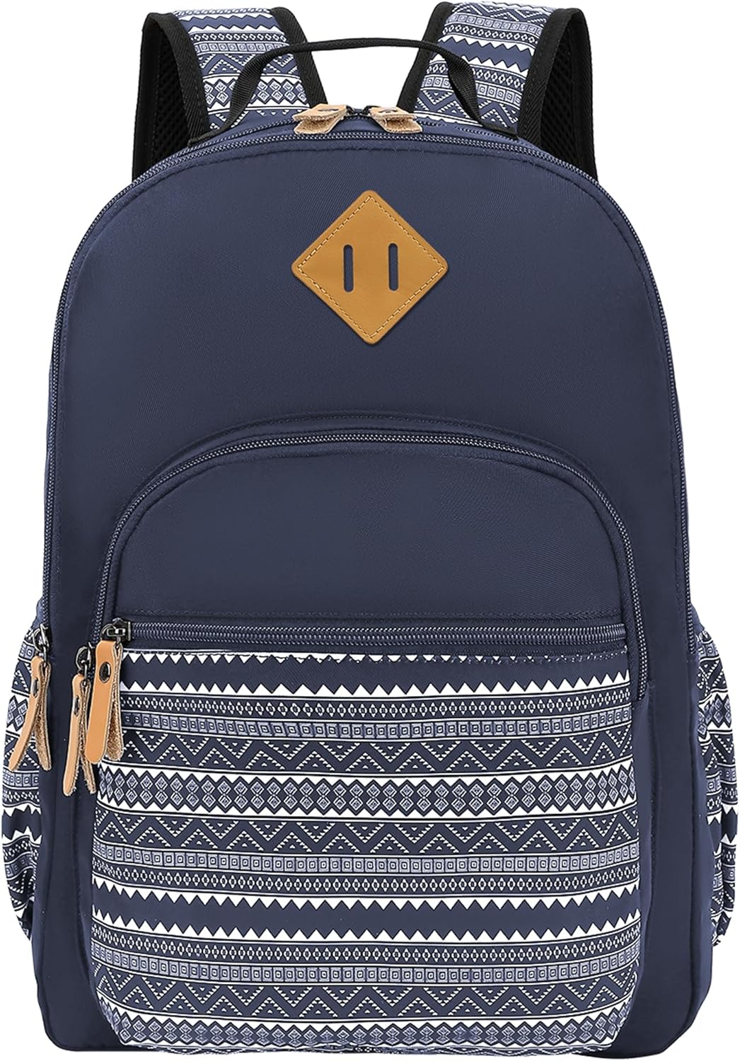 Travel Backpack Geometric Laptop Backpacks Water Resistant Stylish College Dapack Flight Approved Carry On Bag Dark Blue