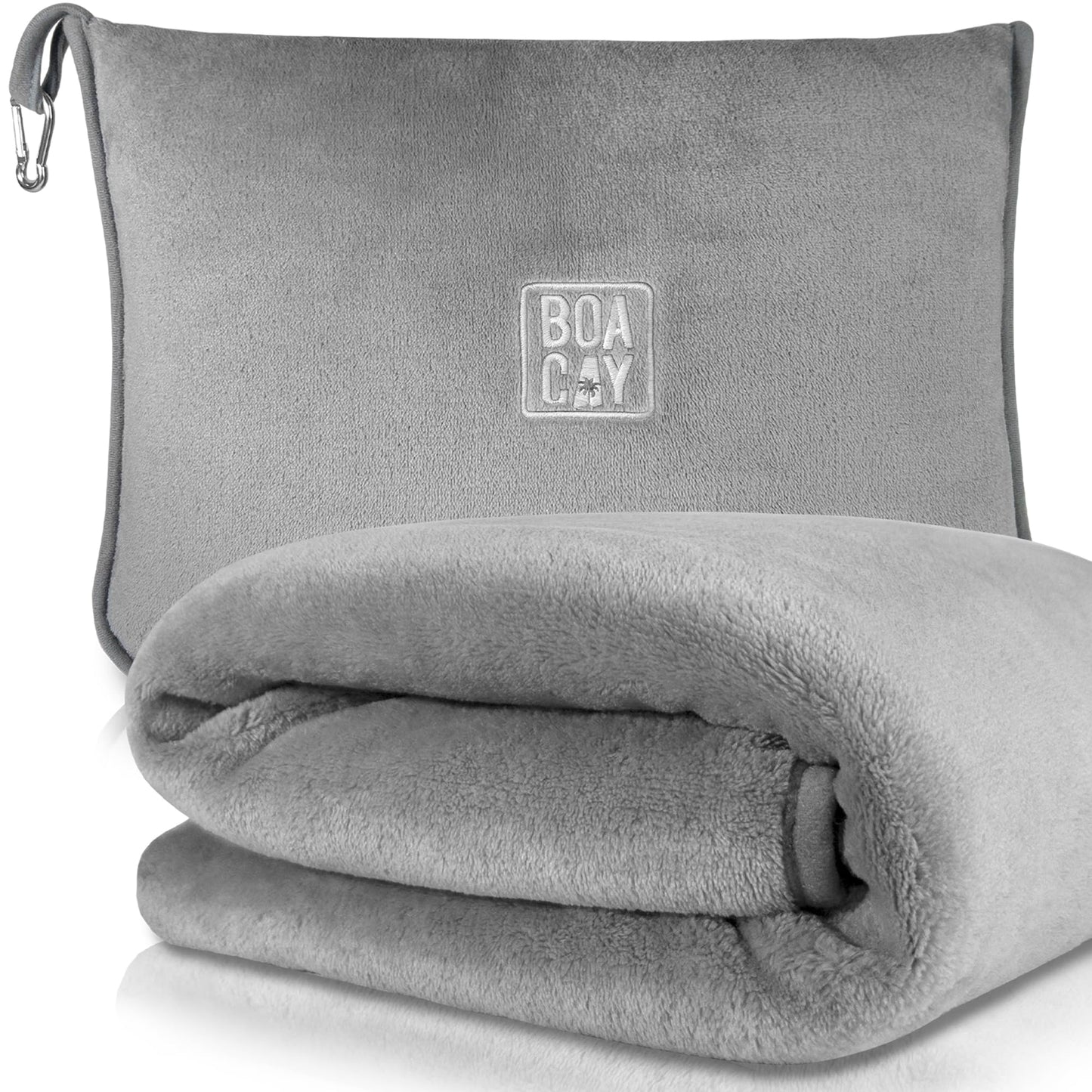 BOACAY Soft & Warm Travel Blanket for Airplane & Car - Long Flight Essential for Women, Men, Kids