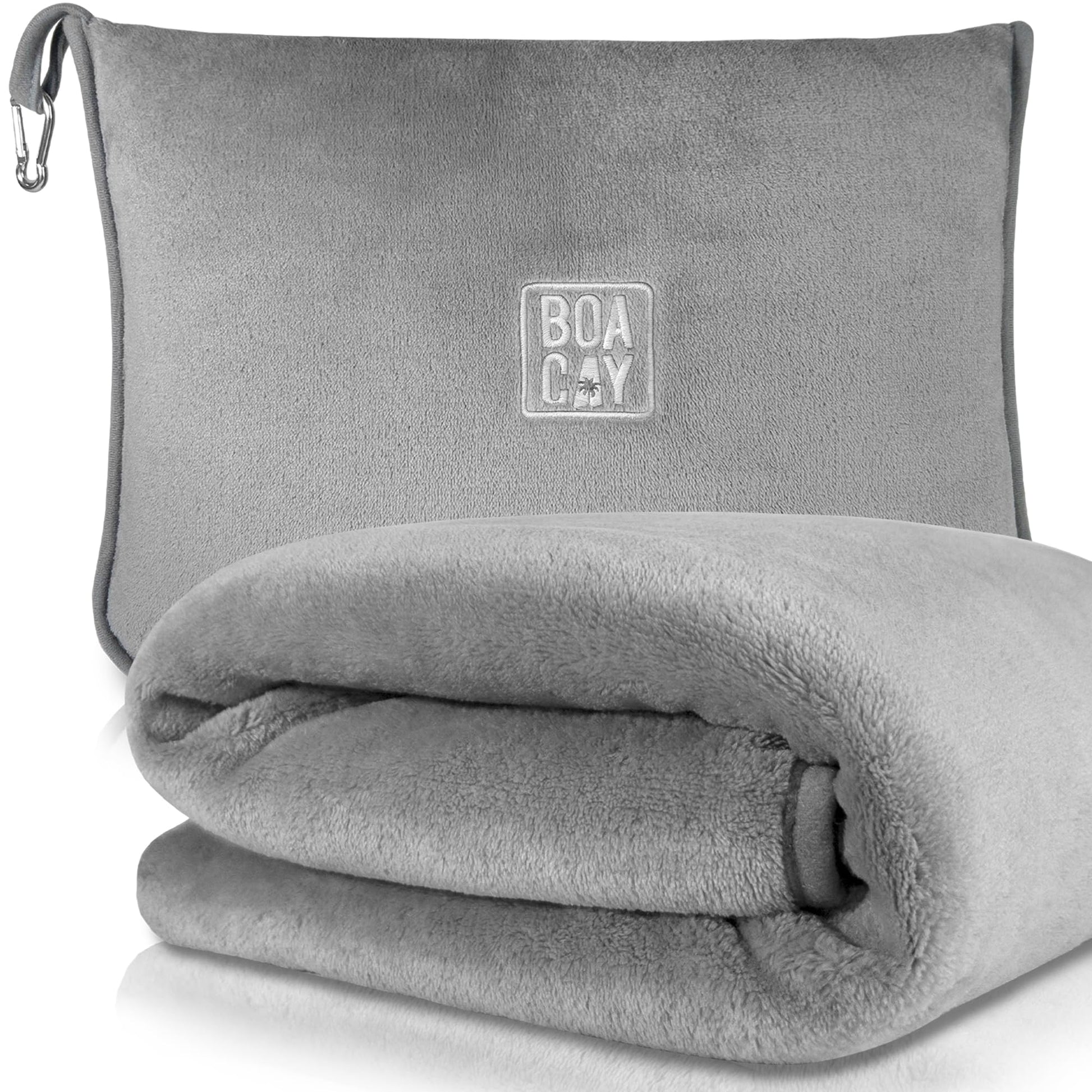 BOACAY Soft & Warm Travel Blanket for Airplane & Car - Long Flight Essential for Women, Men, Kids