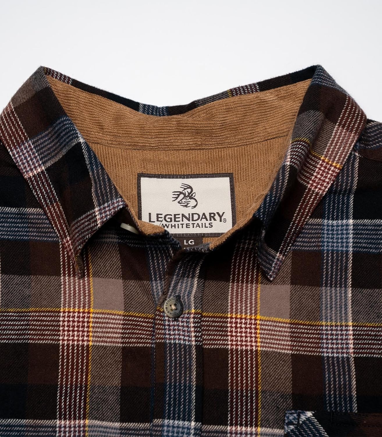 Legendary Whitetails Men's Flannel Shirt Long Sleeve Button Down 100% Cotton