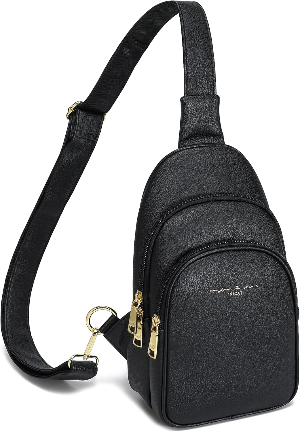 INICAT Crossbody Sling Bags Travel Cross Body Purses Faux Leather Fanny Packs Chest Bag for Women