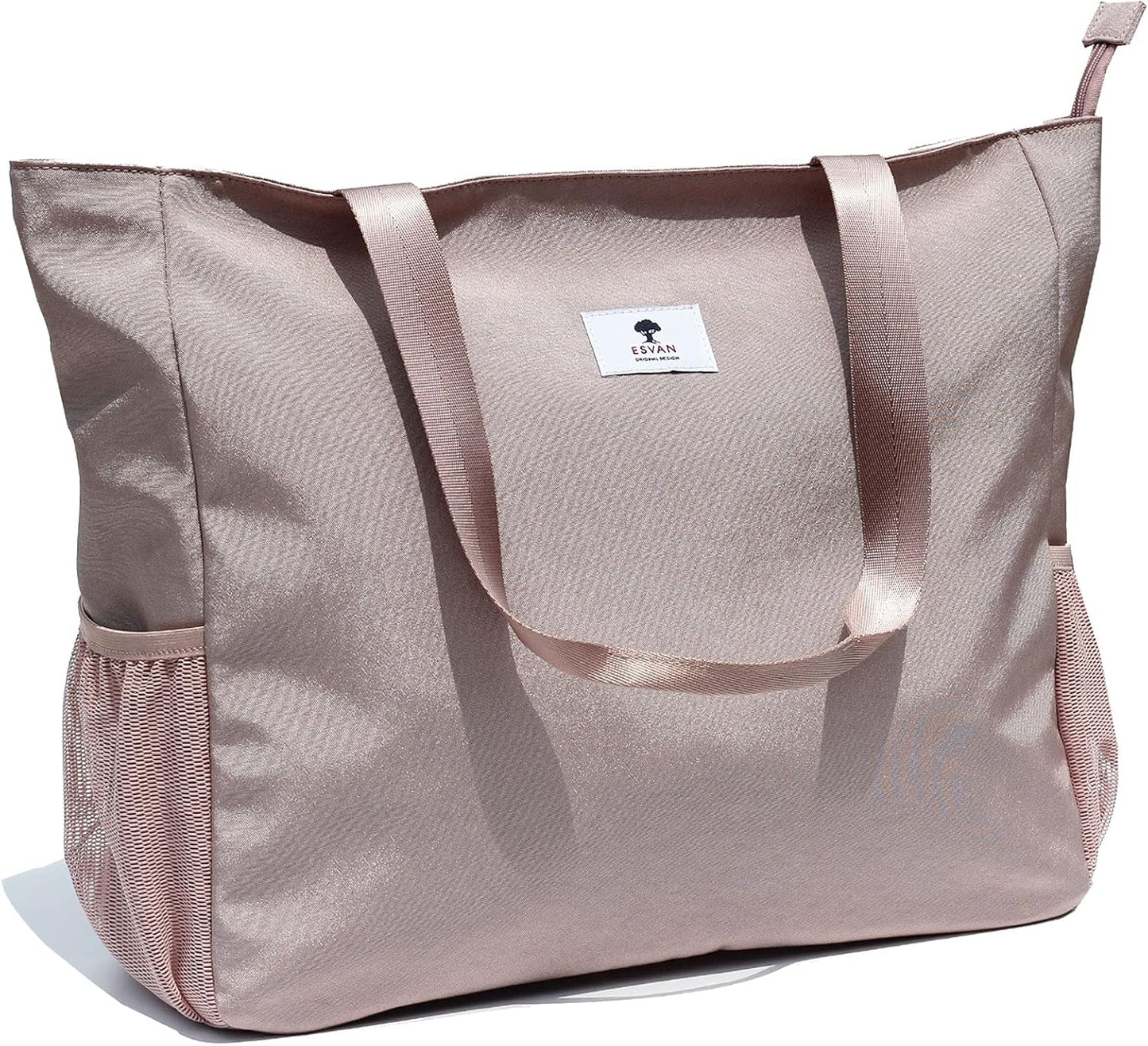 LARGE BEACH BAG Water Resistant Lightweight 20 inch Women Oversize Tote Bag for Gym Beach Travel Pool Yoga Nurse