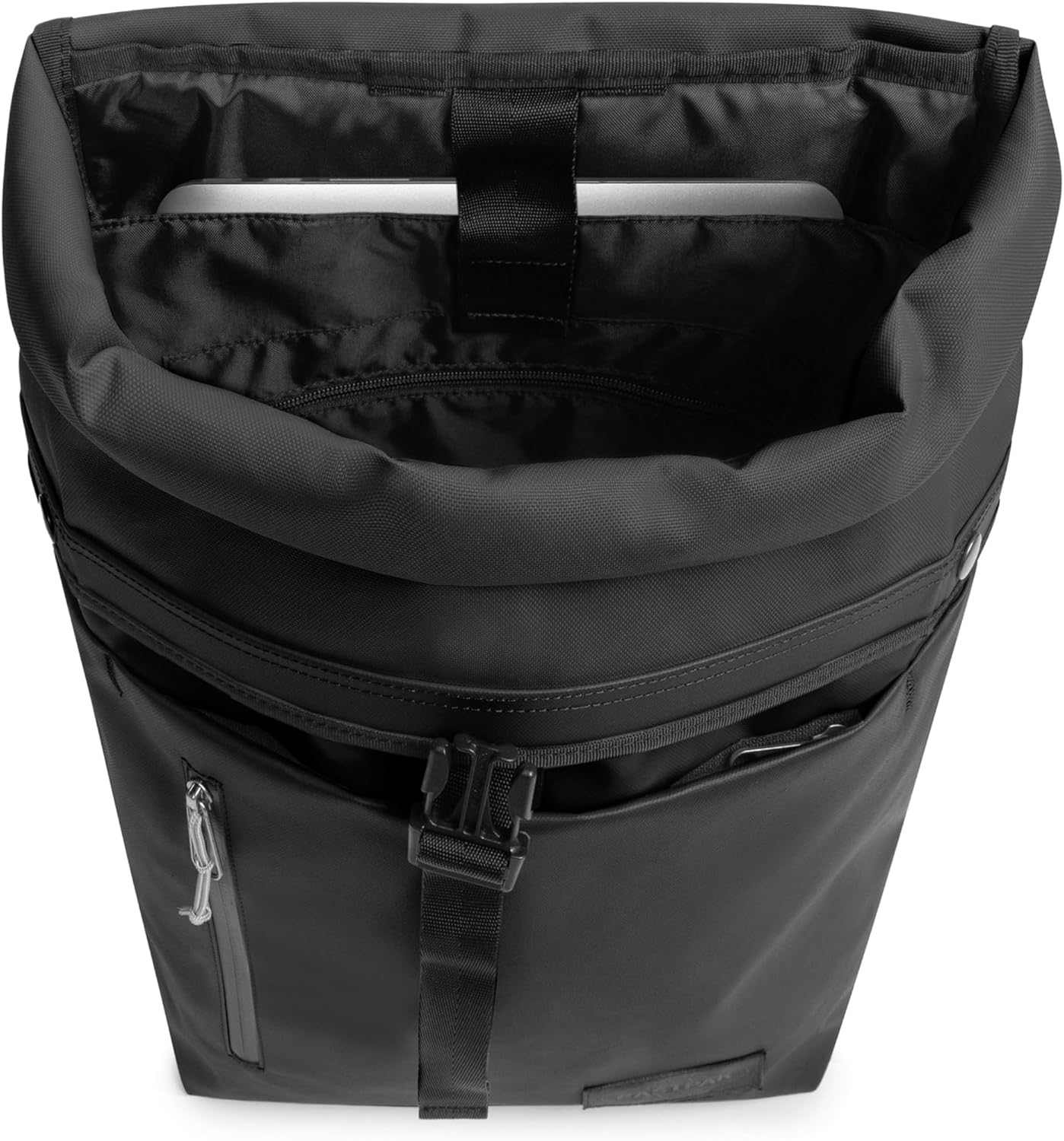 EASTPAK Up Roll – 23L Roll-Top Backpack with 16" Laptop Sleeve, Security Pocket, Bottle Holder & Water-Resistant Finish, Tarp Black