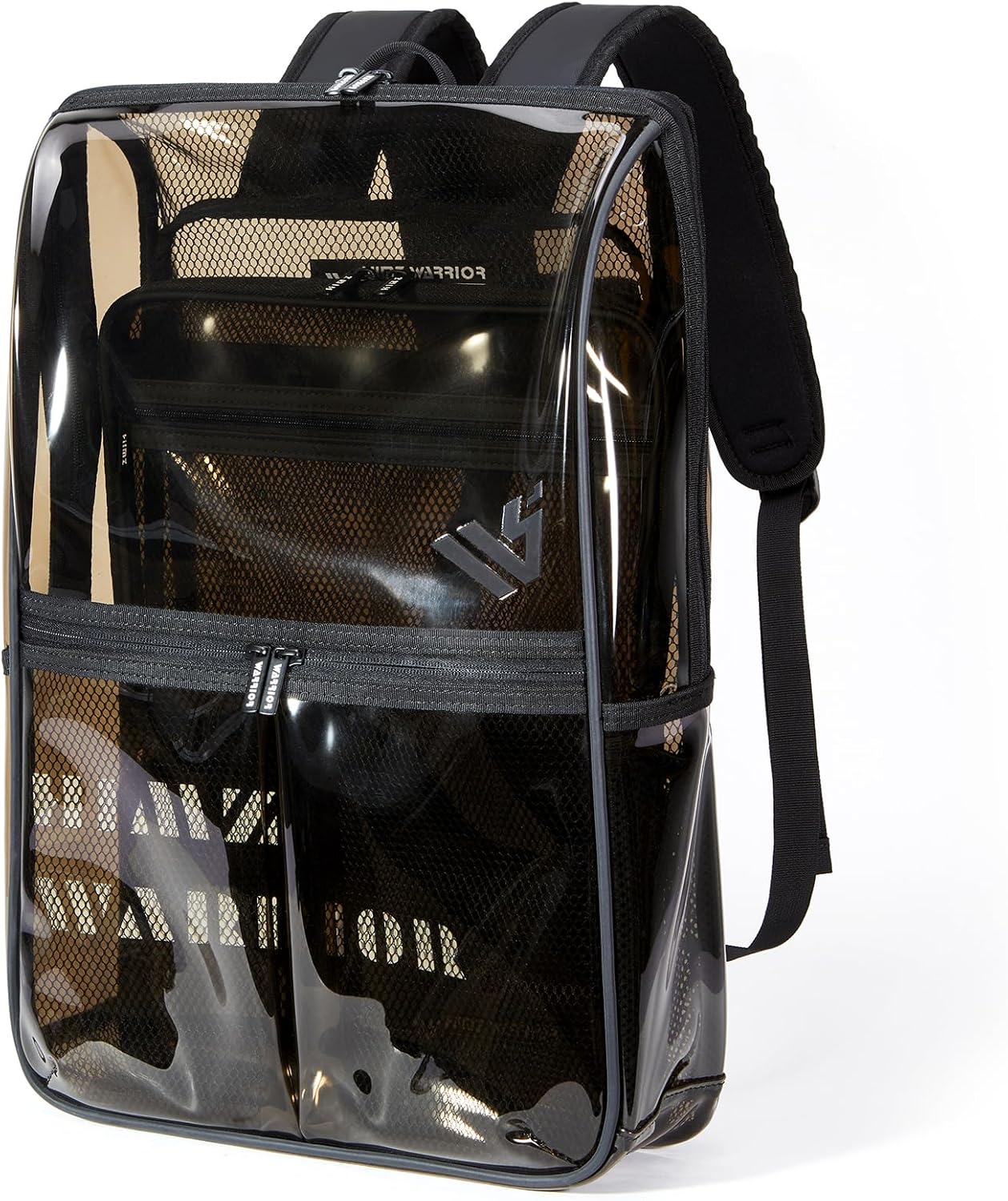Unisex Clear Backpack Heavy Duty Large with Transparent Laptop Bag for Work, Black Plastic Backpacks Stadium Events for College Travel Sports