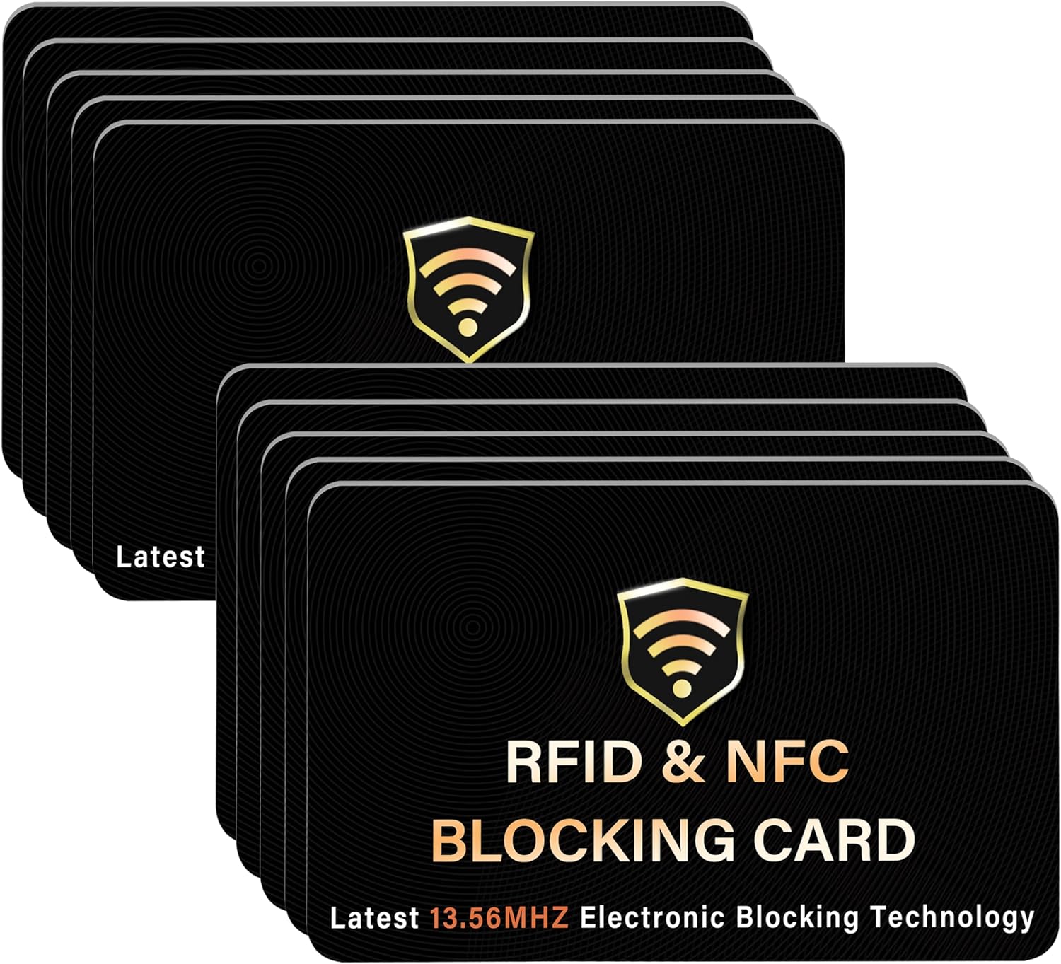 SaiTech IT 10 Pack RFID Blocking Card, One Card Protects Entire Wallet Purse, NFC Contactless Bank