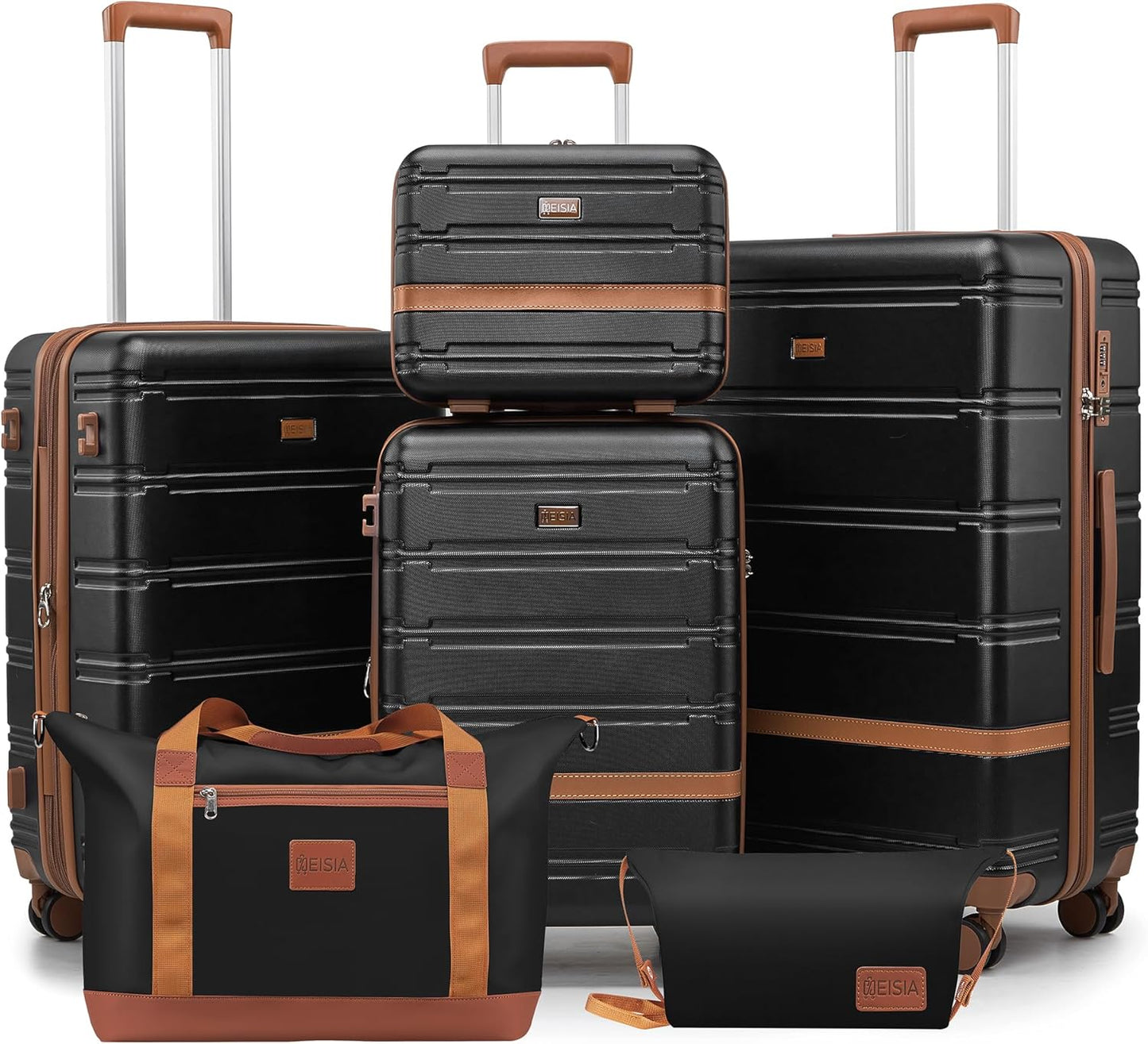 Luggage Sets 3 Piece with spinner wheels, PC+ABS Hard Shell Travel Luggage,Lightweight Carry-on suitcases with TSA Lock,YKK Zippers