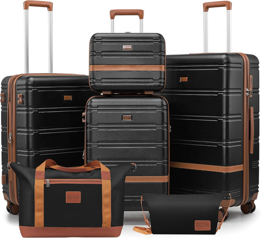 Luggage Sets 3 Piece with spinner wheels, PC+ABS Hard Shell Travel Luggage,Lightweight Carry-on suitcases with TSA Lock,YKK Zippers