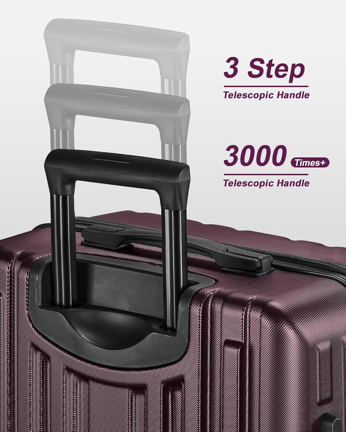 28 inch Luggage Hardside Lightweight Suitcase with Spinner Wheels TSA Lock for Travel Business,Wine