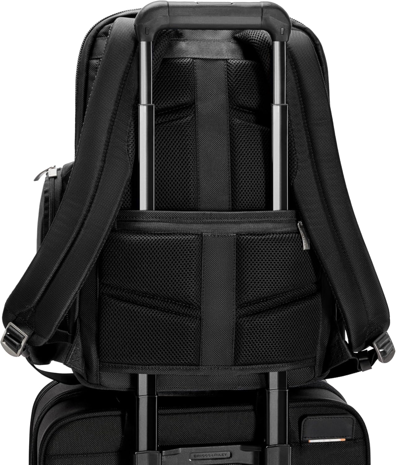Briggs & Riley Medium Widemouth Backpack for Women & Men - Laptop Backpack, For Work & Travel, Lightweight & Durable, Padded Straps, Fits up to 15" Laptop - @work Collection, Black