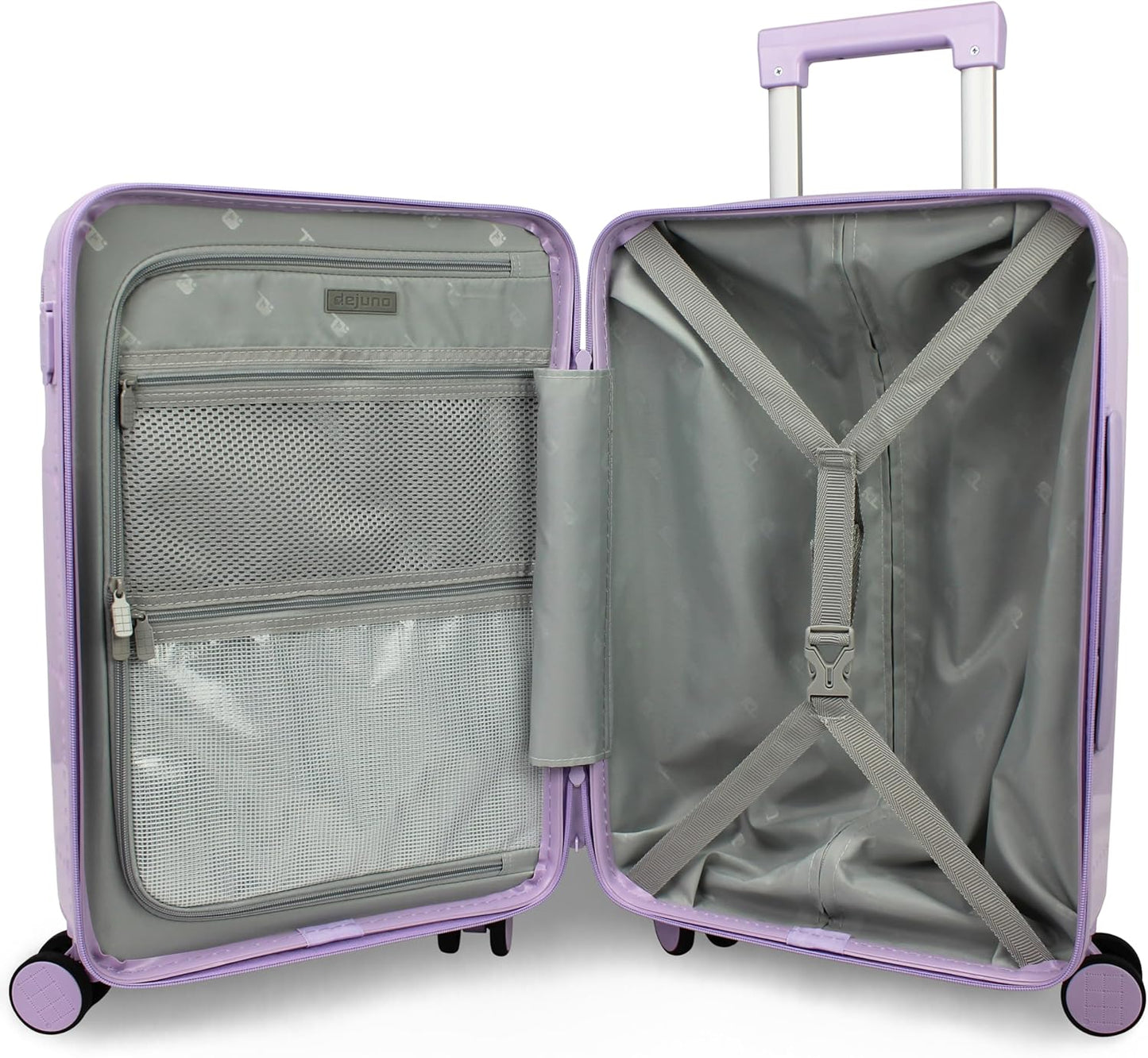 World Traveler Dejuno Smart 20-Inch Carry-On Luggage with USB Ports - Lavender