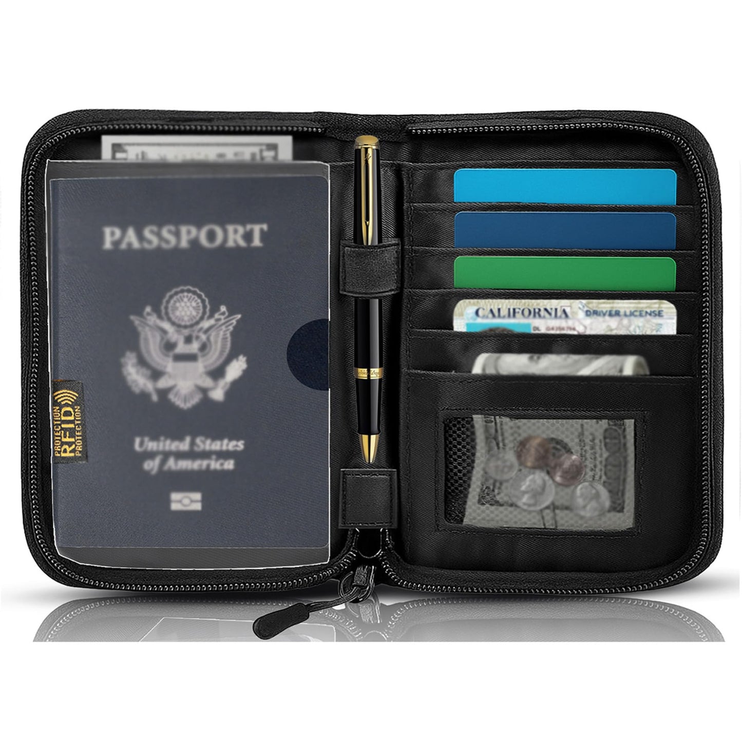 Passport Holder for Travel, RFID Blocking Wallet for Couples Men and Family