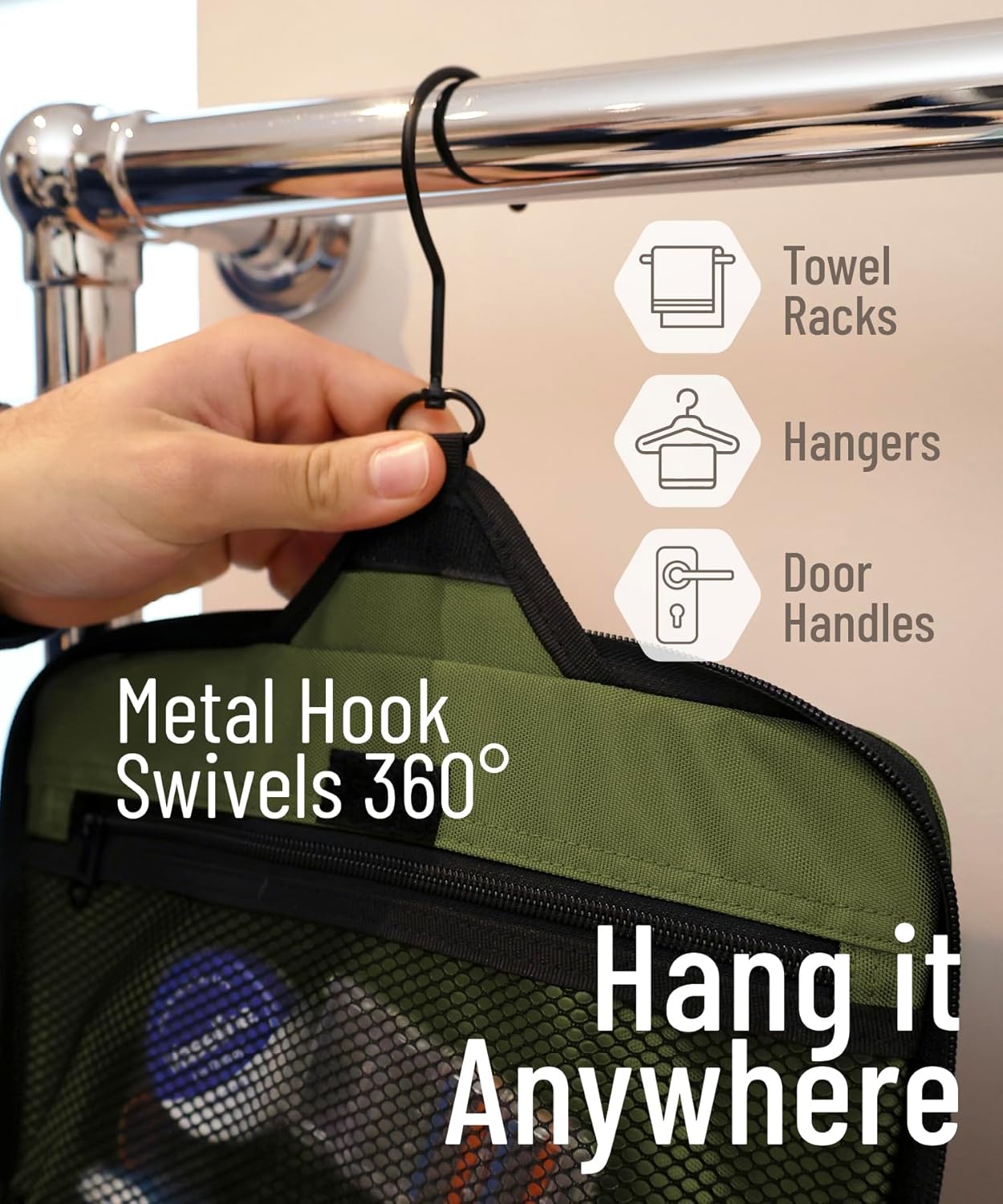 DD D&D Wanderlust D&D Hanging Travel Toiletry Bag for Men and Women – Cosmetics, Makeup and