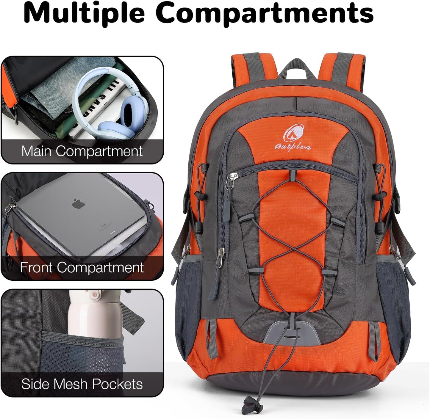 25L Small Hiking Backpack Daypack for Men Women, Waterproof Outdoor Backpack with Chest Strap for